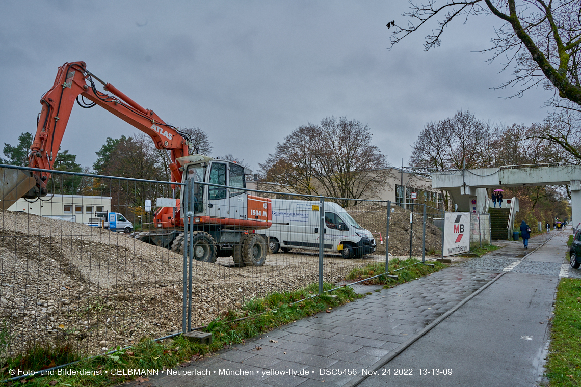 24.11.2022 - Baustelle an der Quiddestraße Haus für Kinder in Neuperlach